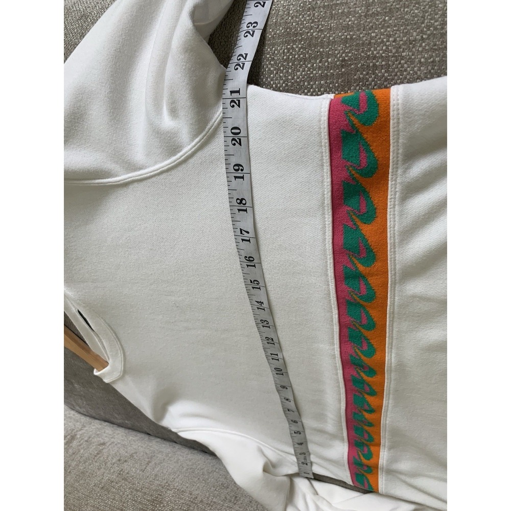Nike Sportswear "Not A Sample" Crewneck Pullover White Colorful Band XS Oversize - Picture 8 of 9